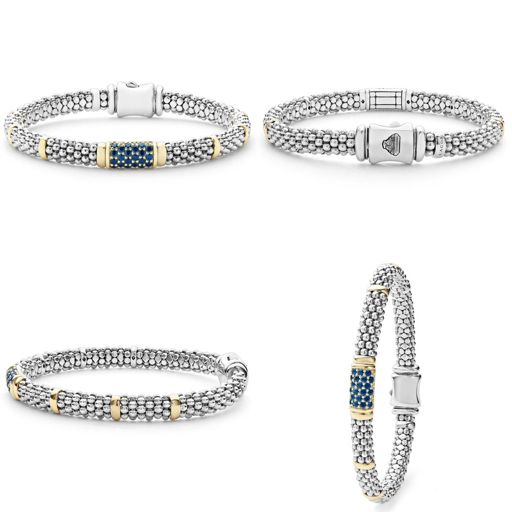 LAGOS SIGNATURE CAVIAR Blue Sapphire Caviar Bracelet | 6mm - Picture 2 of 12